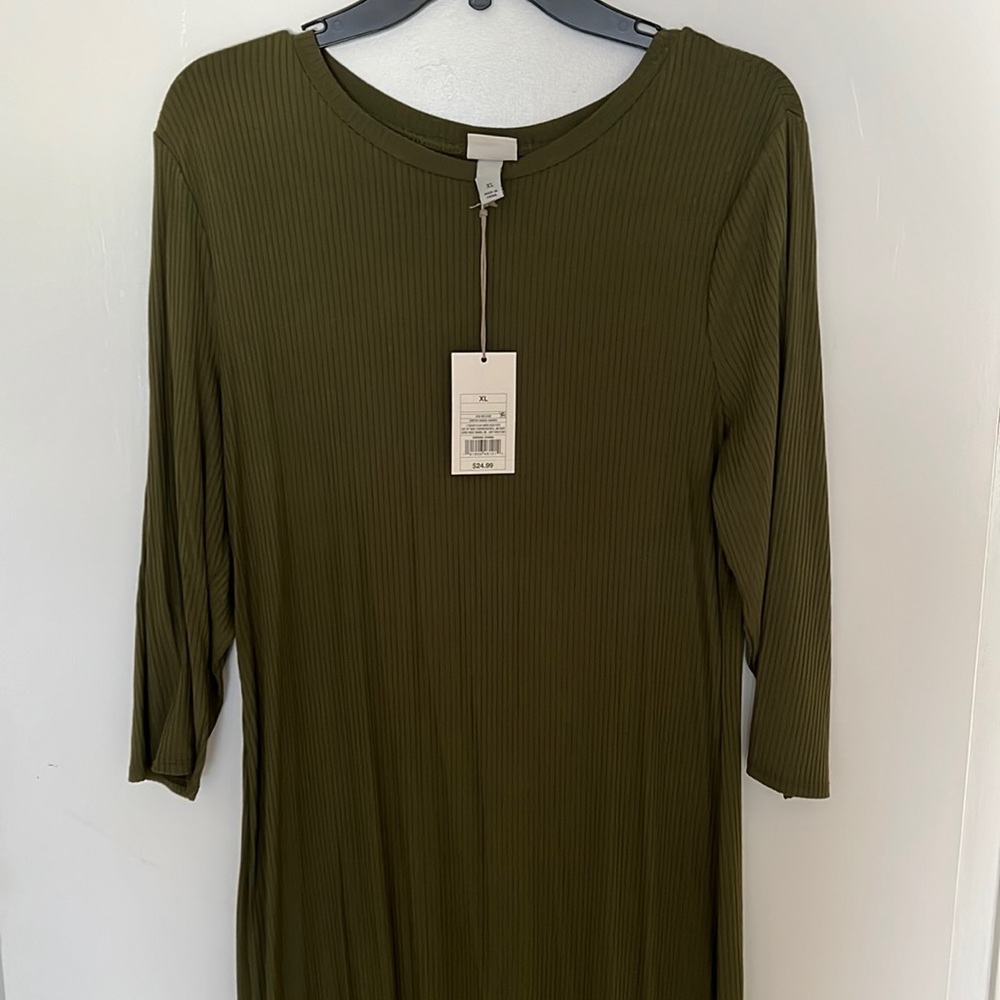 NWT A New Day - Sz:XL Forrest Green Soft Material Midi Dress